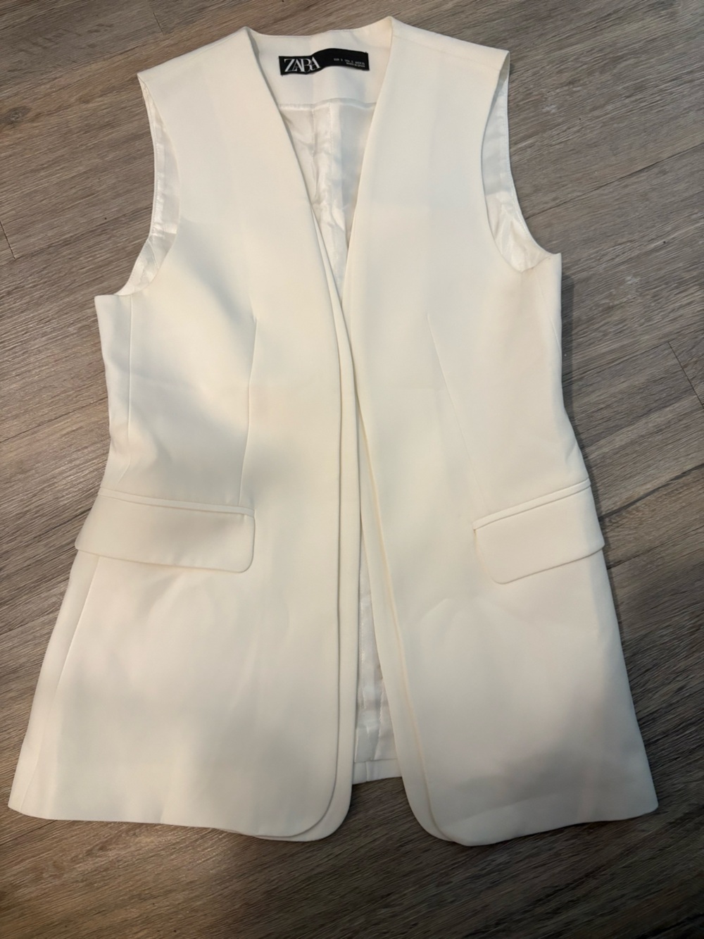 ZARA WHITE SUIT VEST SMALL